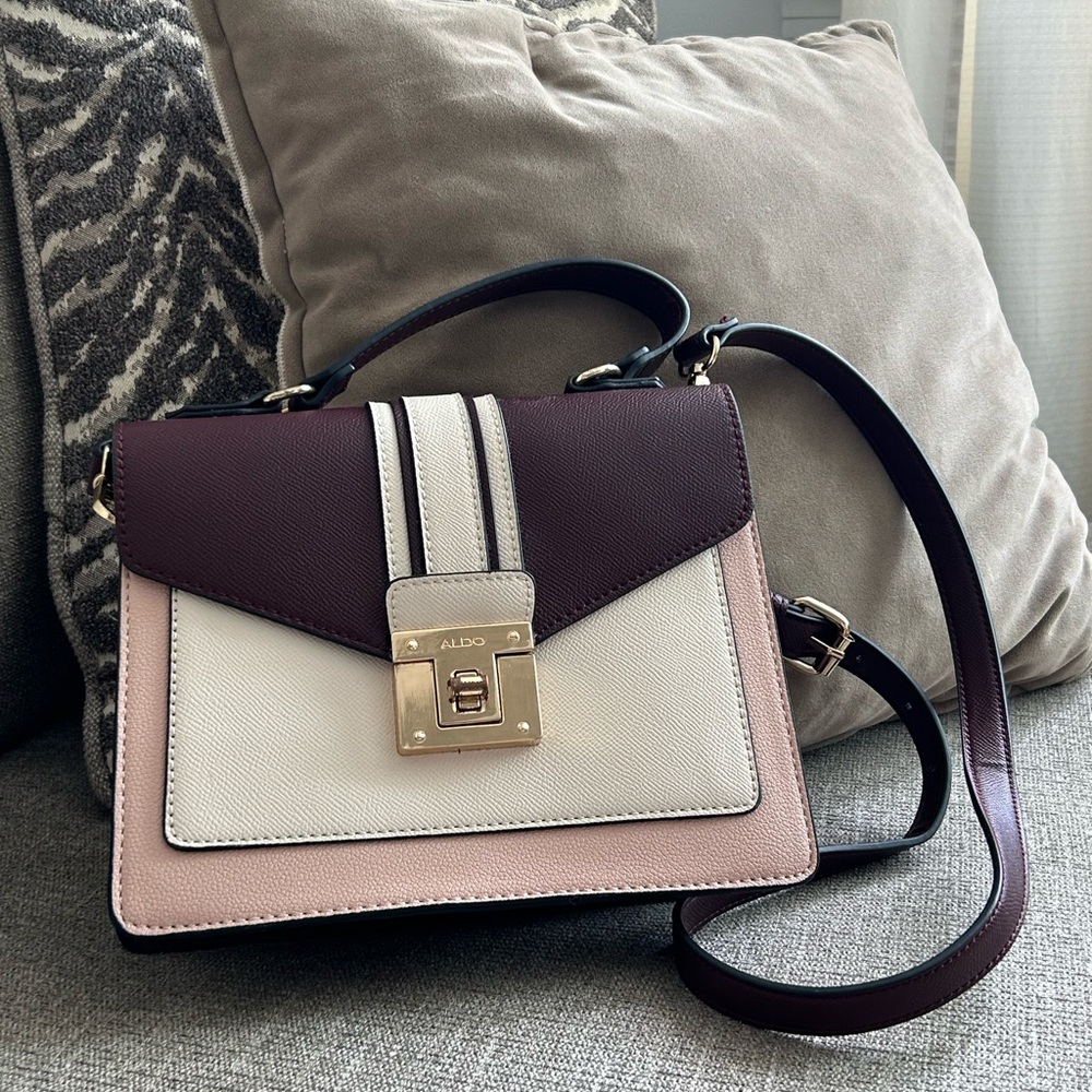 Aldo Pink and Maroon Purse/Shoulder bag
